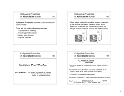 1 Colligative Properties of Nonvolatile Solutes 01 Colligative