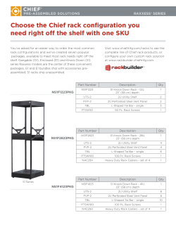 Choose the Chief rack configuration you need right off the shelf with