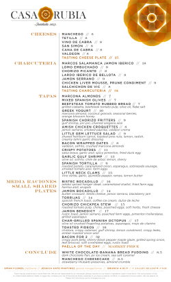 MEDIA RACIONES SMALL SHARED PLATES TAPAS