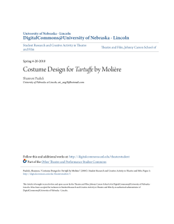 Costume Design for Tartuffe by Moli&egrave;re