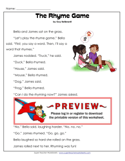 The Rhyme Game - Super Teacher Worksheets