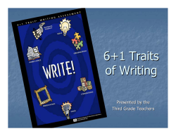 6+1 Traits of Writing