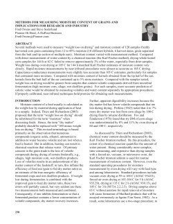 METHODS FOR MEASURING MOISTURE
