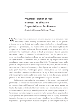 Provincial Taxation of High Incomes: The Effects on Progressivity
