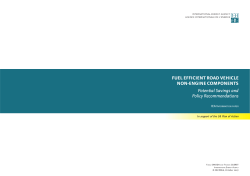 fuel efficient road vehicle non-engine components: potential savings