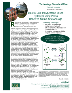 Elastin-Like Polypeptide Based Hydrogel using Photo Reactive