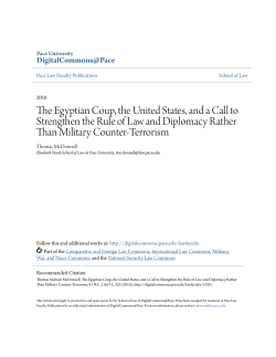 The Egyptian Coup, the United States, and a Call to Strengthen the