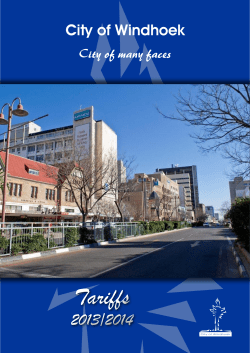 Tariffs - City of Windhoek