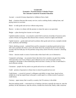 Glossary - Colorado Council for Economic Education