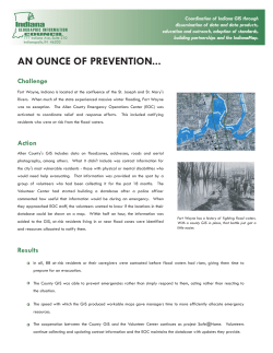an ounce of prevention... - Indiana Geographic Information Council