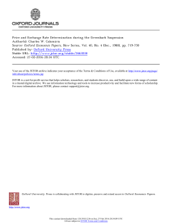 Price and Exchange Rate Determination during the Greenback
