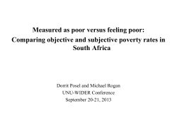 Measured as poor versus feeling poor: Comparing objective and