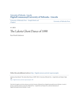 The Lakota Ghost Dance of 1890 - DigitalCommons@University of