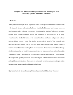 Analysis and management of periodic review, order-up