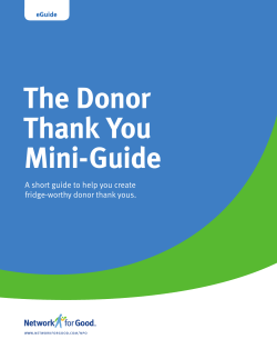 The Donor Thank You Mini-Guide