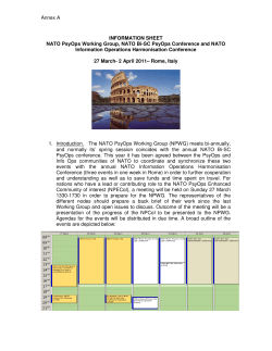 Annex A INFORMATION SHEET NATO PsyOps Working