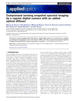 Compressed sensing snapshot spectral imaging by a regular digital