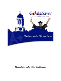 ClassicNote on To Kill a Mockingbird