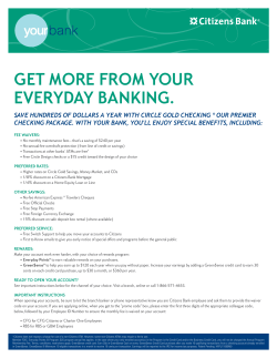 Get MORe fROM yOuR eveRyday bankinG.