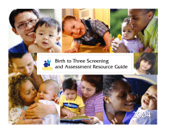 Birth to Three Screening and Assessment Resource Guide