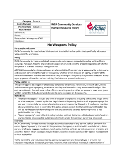 No Weapons Policy