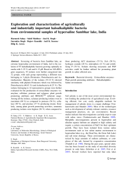 Exploration and characterization of agriculturally and industrially