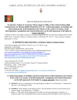 At-sik-hata :Nation of :Yamassee-Moors Input to Office of