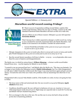 Marathon world record coming Friday?