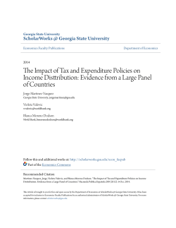The Impact of Tax and Expenditure Policies on Income Disttribution