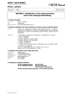 SAFETY DATA SHEET Phenol, synthetic SECTION 1