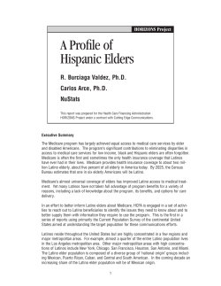 A Profile of Hispanic Elders