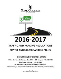 2016-2017 Traffic and Parking Regulations