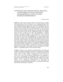 Continuing the Constitutional Dialogue: A