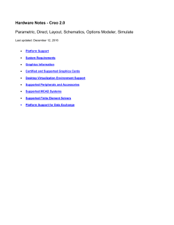 Hardware Notes - Creo 2.0