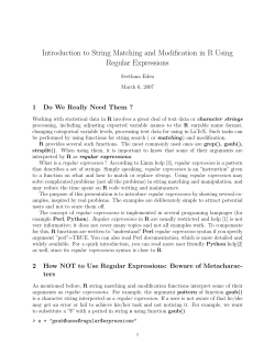 Introduction to String Matching and Modification in R Using Regular