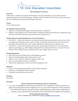 Presidential Veto Power - Database of K