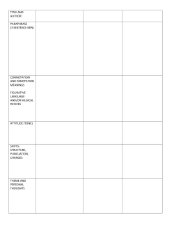 TITLE AND AUTHOR: PARAPHRASE (3 SENTENCE MIN