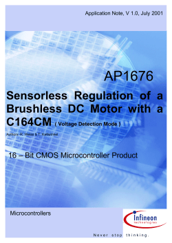 Sensorless Regulation of Brushless DC Motors