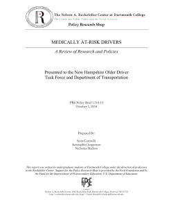 medically at-risk drivers - Nelson A. Rockefeller Center for Public