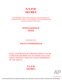 nypd secret - Associated Press
