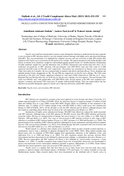 Onifade et al., Afr J Tradit Complement Altern Med. (2013) 10(5):332