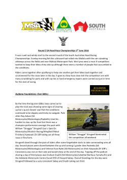 Round 2 SA Road Race Championships 5th June