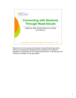 Connecting with Students Through Read