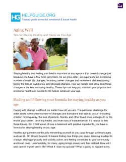 Tips for Staying Healthy and Happy as You Age