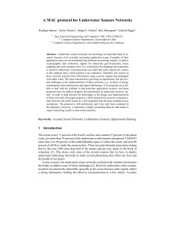 A MAC protocol for Underwater Sensors Networks