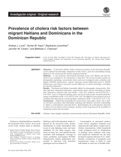 Prevalence of cholera risk factors between migrant Haitians and