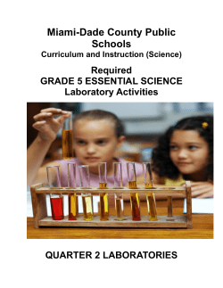 Essential Lab #8 - Water Cycle - Science - Miami