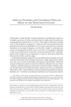 African Diaspora and Colombian Popular Music in the Twentieth