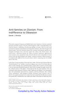 Anti-Semites on Zionism: From Indifference to Obsession