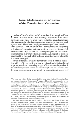 James Madison and the Dynamics of the Constitutional Convention